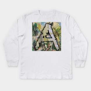 Alphabeth, letter A Kids Long Sleeve T-Shirt